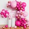 Pink Balloon Garland Arch Kit, 145pcs Hot Pink Rose Gold Balloons with Confetti Balloons for Mother's Day Decoration Girl's Birthday Bridal Baby Shower Princess Theme Party Background Decorations